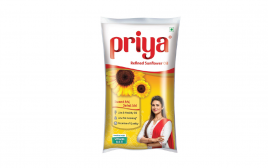Priya Refined Sunflower Oil   Pack  1 litre